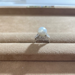 京都大丸前宝石修理 真珠の指輪11.5号から15号にサイズ直し