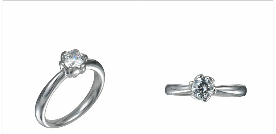 大阪枚方市より四条烏丸宝石修理 母の立て爪ダイヤを自分の婚約指輪にジュエリーリメイク