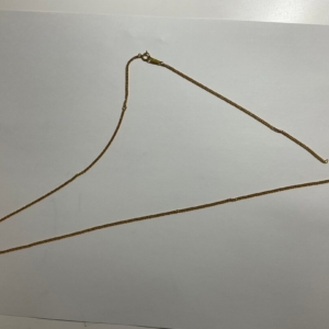 京都宝石修理研究所 K18YGデザインネックレスのチェーン切れロー付けの修理