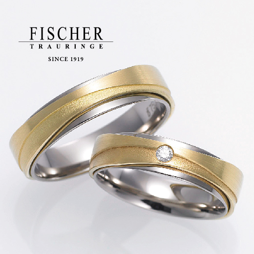 奈良プラチナとゴールドの二色の結婚指輪