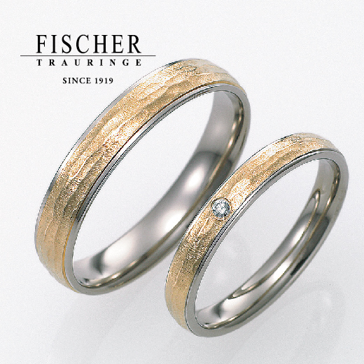 奈良プラチナとゴールドの二色の結婚指輪