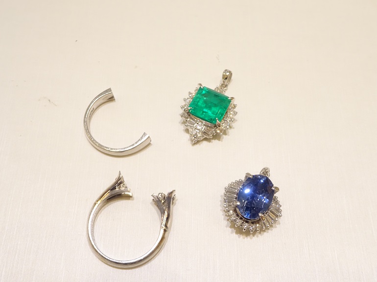 大阪府貝塚市　費用をかけずに指輪をペンダントにジュエリーリフォームされたお客様です